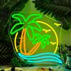 Horseneon Insegne al neon con palma da cocco Insegna al neon a LED al mare Luci al neon alimentate tramite USB Insegna al neon a palma per camera da letto Summer Beach Restaurant Man Cave Cafe Bistro