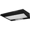 Concept Cappa Sottopensile 60cm Filtro Antigrasso Illuminazione LED 150 W 3 livelli di estrazione 60 cm Valvola Ritegno (Nero)