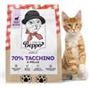 Gatto con Personalità Il Cibo Di Beppo - Cibo Secco Per Gattini- Crocchette Senza Cereali Di Alta Qualità: Grain Free E Senza Glutine - Alimento Completo - 1.5Kg (Tacchino con Pollo)