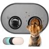 Conlun Tappetino Ciotola Cane, Ovale Tappetino Ciotole Gatto con Bordi Rialzati di 1,2 cm per Contenimento Degli Schizzi, Tappetino Silicone per Animali Domestici Senza BPA, Sottociotola per Cani