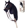 Hoppimals HOPPIHORSE-Edizione Sportiva Hobby Horse A3, Cavallo con bastone con cavezza, redini, tracolla, coda e impugnatura in silicone, Hobby horse cavallo di alta qualità in peluche in una confezione regalo