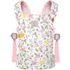 GAGAKU Dolls Carrier Marsupio Porta per Bambole Davanti e Dietro in Cotone per Bambini - Rosa - Migliaio di Zucca Fiori di Prugna