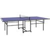 SPORTNOW Tavolo da ping pong pieghevole compatto con 4 rotelle per uso interno ed esterno, 274L x 152,5L x 75,5H cm blu
