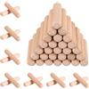 Faankiton 250 Pezzi Tasselli in Legno Scanalati, Spine e Perni in Legno Duro 8x40mm, Tasselli per Mobili, Assemblaggio, Riparazione e Falegnameria