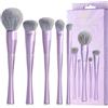 Jessup Pennelli Makeup Up Pennelli trucco viso 5 pezzi, set di pennelli sintetici premium per fondotinta contorno fard illuminante e cipria viola di lusso T514