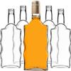 KADAX Bottiglie di vetro da 500 ml, 10 pezzi, bottiglie vuote con tappo a vite, piccole bottiglie di liquore da riempire, bottiglie di vino in vetro, bottiglie decorative (oro, lunghe)