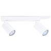 LumenTEC Drehbar Deckenlampe, lampada a sospensione a 2 punti, bianco per GU10, KIVI (2x bianco)