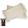 Happidea - Set 2 Federe, 100% Cotone, Tinta Unita, 18 Colori, 2 Volani, Made in Italy, 52x82Cm, Pack Barattolo Riutilizzabile, Naturale Avorio