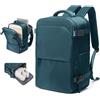 kibachev Leggera Zaino da Viaggio Aereo Bagaglio a Mano Con Portascarpe 40x30x20, Capiente Borsa Porta Pc Impermeabile Donna/Uomo, Zaino Business Multitasche (Blu Pavone)