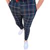 Sonnena Pantaloni Invernali Pantaloni da Uomo Casual con Stampa Scozzese a Matita Pantaloni con Cerniera Elastica in Vita Impermeabile Pantalone (Green, L)
