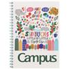 Starbucks Japan 2024 Summer 2nd Campus Ring Notebook Bianco Verde Animale 100...