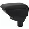 YJYWZH per Toyota Aygo X 2021-2024 Braccioli Bracciolo Doppio Strato Centrale Console vano Nero Pelle