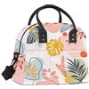 Clastyle Borsa Termica Porta Pranzo Donna Grande Impianto Borsa Frigo Piccola Foglie Pranzo Ufficio Adulto con Tracolla,Fiore Boho
