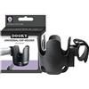Dooky Portabicchieri Dooky per carrozzine e passeggini (adattamento universale, velcro regolabile, strato antiscivolo, flessibilità a 360°, varie misure, senza BPA), Nero