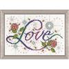 Design Works Tobin Kit per Punto Croce, Motivo: Love, Tela Aida Ricamo contato 14-Kit per Punto Croce, Multicolore