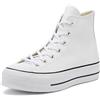 Converse Ctas Lift Clean Hi Black/White, Sneaker a Collo Alto Donna, Bianco, 41.5 EU