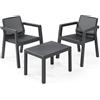 Keter Emily Balcony - Set Lounge da Balcone, Colore: Grafite