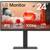 LG LG 24BA750-B Monitor PC 60,5 cm (23.8) 1920 x 1080 Pixel Full HD LCD Nero 24BA750-B.AEU