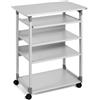 Durable Durable SYSTEM 75 VH Grigio Trolley multimediale (Durable SYSTEM PC Workstation Trolley 75 Variable Height Grey - 372010 DD) 372010