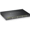 Zyxel Zyxel GS2220-50HP-GB0101F switch di rete Gestito L2 Gigabit Ethernet [10/100/1000] Supporto Power over Ethernet [PoE] Nero (GS2220-50HP 48-PORT GBE L2 POE - SWITCH WITH GBE UPLINK) GS2220-50HP-GB0101F