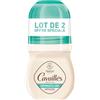 Rogé Cavaillès Cavaillès Dermato Deodorante lenitivo 48h Roll-On - Set 2 x 50 ml - Surgras e senza alcol, protegge e rispetta le pelli sensibili, profumo tè verde e fiori bianchi, 97% di origine naturale