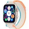 Trevi T-FIT 430 A Smartwatch con Display 1.95" AMOLED, Orologio Smart con Funzione Chiamata Wireless, Controllo Allenamento Fisico e Stato Benessere, Monitoraggio del Sonno, IP68, Silver