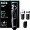 Braun Series 3 RASOIO ELETTRICO BARBA, Con lama barba Ultra Affilata, REGOLABARBA UOMO 40 Lunghezze, 50 Minuti Di Utilizzo Senza Fili, BT3421 Nero