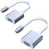 BENFEI Adattatore USB C a VGA, 2 Confezioni Adattatore USB tipo C a VGA [Compatibile Thunderbolt 3/4] Maschio a Femmina, convertitore per iPhone 15 Pro/Max MacBook Pro/Air 2023 iPad Pro iMac S23