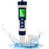 Flintronic Misuratore 5 in 1 TDS/EC/Salinità/Temp/PH, Tester Digitale per Piscina e Spa, Automatica Compensazione della Temperatura, Display LCD Accurato