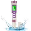 Flintronic Misuratore PH, 5 in 1 TDS/EC/Salinità/Temp/PH Tester Piscina, Misuratore Digitale PH, PH Metro Digitale, Automatica Compensazione della Temperatura, Accurata Display LCD, per Piscina, Spa