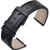 ANNEFIT Cinturino Orologio 19mm con Fibbia Nera, Cinturini per Orologi in Pelle a Sgancio Rapido (Nero)