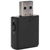 Goshyda Trasmettitore Ricevitore Audio Bluetooth, Trasmettitore Ricevitore Audio Bluetooth5.0 Scheda Audio USB 3 in 1 Adattatore Presa 3.5MM AUX(Black)