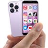 BLKE Max Smartphone Mini con schermo HD da 3,0, telefono mini sbloccato, videocamera da 5 megapixel, riconoscimento facciale, doppia SIM, GPRS, scheda TF e un corpo ultra - sottile, ideale per i bambini Rosa