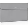 MOSISO Custodia Monitor Portatile 16,1 Pollici,Borsa Trasporto Maggior Parte Monitor Portatili 15,6-16,1 Pollici,Borsa Display PC con Tasca Anteriore,Custodia Pelle PU Monitors Viaggio Laptop,Grigio
