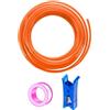 HAXIHA 10 Metri Tubo Pneumatico per Aria Compressa Arancione,10mm Diametro Esterno 6.5mm 32.8ft Diametro Interno,Attacco Rapido Tubo Aria, Adatto Per il di vari Utensili Pneumatici