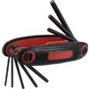 QUARKZMAN Set 2 Chiavi a Brugola Pieghevoli Torx T9-T40 8 in 1 Portatile Testa a Stella a 6 Punti Pieghevole Set Chiavi a Bussola Strumento per Riparazioni Base e Applicazioni Generali