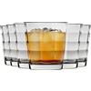 Bormioli Rocco Bicchiere Tumbler - in Vetro con Trama a cubo - 240 ml - 12 Pezzi