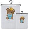 nessuna marca Set 2 asciugamani bagno personalizzati 100% cotone made in Italy asciugamano viso asciugamano ospite bianco con stampa personalizzata idea regalo bagno doccia biancheria casa bambino bebè 4