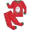 Gumyoss Pigiama di Natale per Bambini Pigiama per Bambine Maniche Lunghe Cotone Due Pezzi Natale/Verde 10 Anni