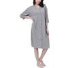 KDCVRYJE Accappatoio Donna,Accappatoio Da Donna In Spugna con Bottoni, Unisex, Casual, Leggero, Da Casa, In Cotone, per Spa E Hotel, Da Notte, Regali per Lei E per Lui, Grigio M