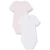 Chicco Set 2 Body Aperto Spalla a Manica Corta, neonata