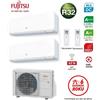 Fujitsu NUOVO Condizionatore Climatizzatore R32 WIFI Fujitsu Dual Split 7000 + 12000 AOEG14KBCA2 + ASEH07KGTG + ASEH12KGTG