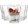 Glasmark KROSNO 1992 Tazze Da Dessert 6 Pezzi In Vetro Trasparente Coppe Da Gelato Striati 270 ml