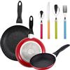 SAN IGNACIO Confezione da 3 veleni San Ignatio Ø16 cm Ø20 cm Ø24 cm + set di 24 pezzi Portaoggetti in acciaio inossidabile con comandi multicolore