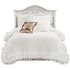 Lush Decor Ella - Set di 2 trapunte in pizzo shabby chic, 2 pezzi, colore: Bianco