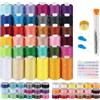 ilauke Kit di 36 bobine di filo da cucito, 255,7 m per bobina di filo in poliestere, bobina preavvolta con custodia per macchina Brother Singer Janome, 36 colori