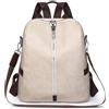 JSNOM Zaino Donna Elegante Antifurto: Borsa Zainetto Donna Pelle Piccola Impermeabile Daypack per Universitá Scuola Shopping Lavoro Casual (Nero) (Beige)