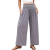 Voqeen Pantaloni Donna Estivi Pantaloni Gamba Larga Casual A Vita Alta per Donna Pantaloni Palazzo Larghi con Tasche Pantalone Donna Estivo Leggeri