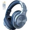 OneOdio A70 Cuffie Bluetooth Over Ear, Cuffie Cablate e Wireless Cuffie Stereo con Microfono, 72 Ore di Riproduzione, CVC 8.0, Jack 3,5 e 6,35 mm, Pieghevole/per DJ/Chitarra/Cellulare/PC (Blu)
