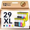 Skydo Cartucce d'inchiostro compatibili con Epson 29 XL 29XL per Expression Home XP-235 XP-245 XP-247 XP-255 XP-257 XP-332 XP-35 XP-345 XP-432 XP-435 XP-442 XP-445 XP-45 XP-45 XP-45 (12 Pack)